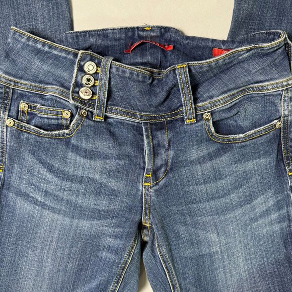 Vigoss Florence Bootcut Jeans, Size 7m, Medium Wash, Distressed, Buttons 2/$50 - Picture 6 of 16